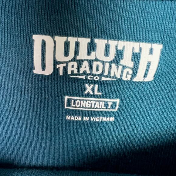 Duluth Trading Women's SZ XL Blue Longtail T 3/4 Sleeve Tunic Cotton Square Neck - Picture 3 of 6